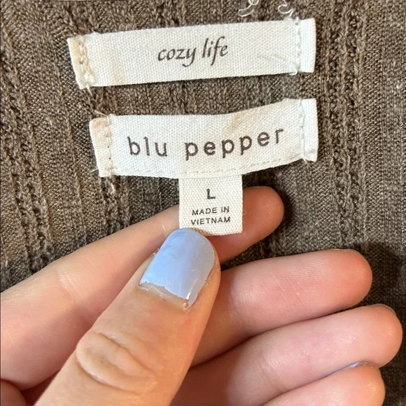 Blu Pepper Cozy Life Large Brown Lounge Cardigan Sweater - Picture 4 of 9